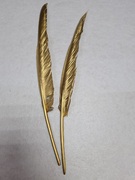 Перо птицы (золото) PK1-35-38-41 Цена за 2 шт