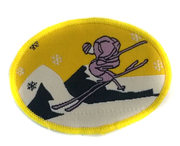 Аппликации лыжник AP129-7 (желтый) 