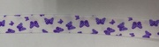Косая бейка хлопок с бабочками фиолетовыми 321-43 