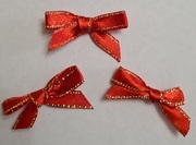Бантики пришивные атласные с люрексом BAL1- 4-20шт (красный) Цена за 50 шт