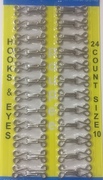 Крючки пришивные HOOKS10-42 (серебро) Цена за 24 шт