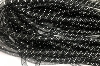 Регилин тубуляр (круглый) с люрексом RGTL8-3 (черный) Цена за 30 ярд (27,4 м)