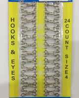 Крючки пришивные HOOKS4-42 (серебро) Цена за 24 шт